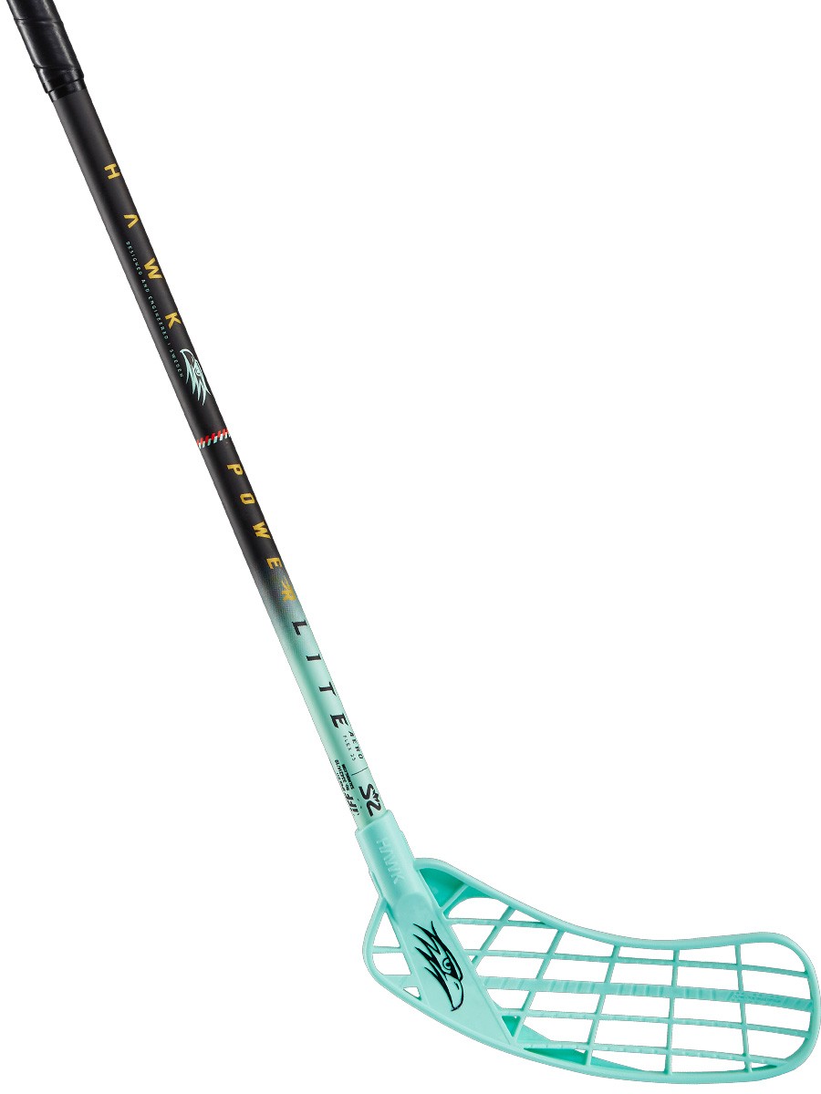 Salming Innebandyklubba Hawk Powerlite Aero 25 Black raw/Min Salming Innebandyklubba Hawk Powerlite Aero 25 Black raw/Min